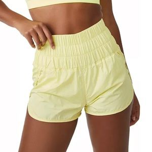Free People The Way Home Shorts in Lemon Verbena